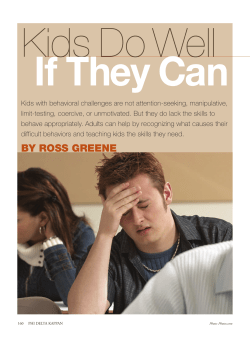 Kids Do Well If They Can