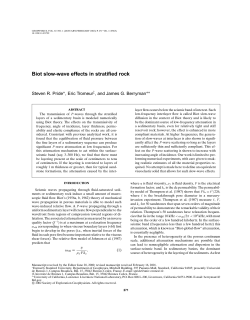 Biot slow-wave effects in stratified rock