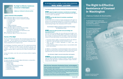The Right to Effective Assistance of Counsel in Washington