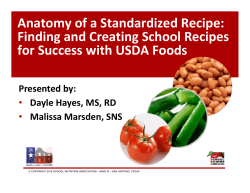 Anatomy of a Standardized Recipe