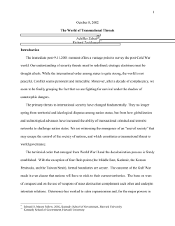 The World of Transnational Threats