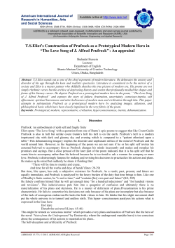 Prufrock as a prototypical Modern hero