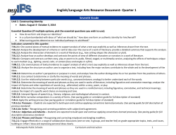 English/Language Arts Resource Document