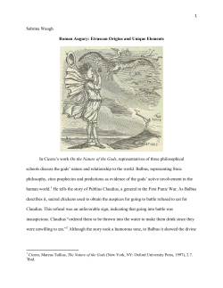 1 Sabrina Waugh Roman Augury: Etruscan