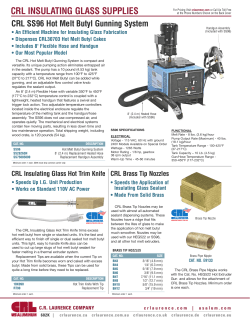crl insulating glass supplies