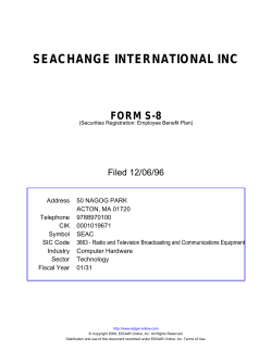 seachange international inc