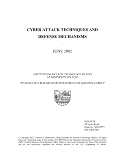 cyber attack techniques and defense mechanisms