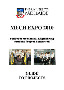 2010 Exhibition Booklet - School of Mechanical Engineering