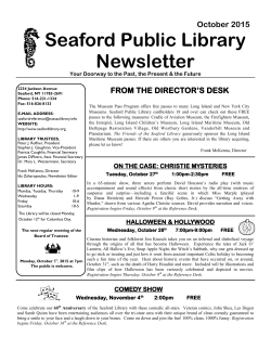 October - Seaford Public Library