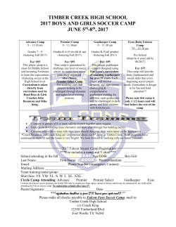 TCHS 2017 Soccer Camp