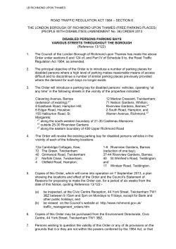 Notice  - London Borough of Richmond upon Thames