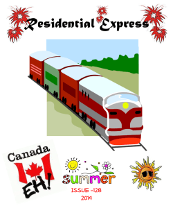 Summer 2014 - Moncton Community Residences Inc.