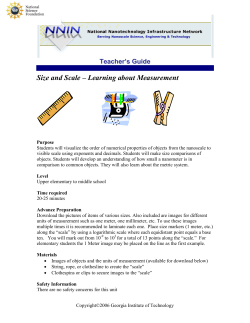 Size and Scale &ndash; Learning about Measurement
