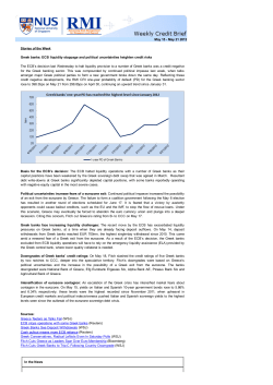 May 15 May 21 2012 Stories of the Week Greek banks