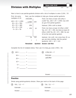 Division with Multiples