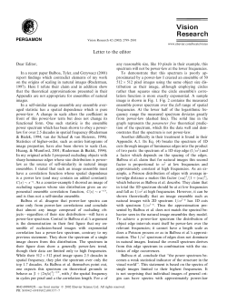 Letter to the editor