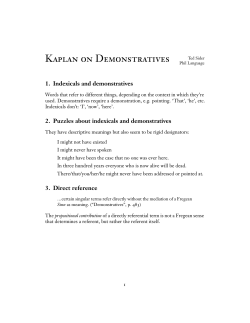 KAplAn on DEmonstRAtivEs