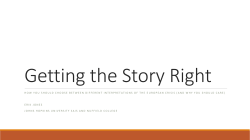 Getting the Story Right