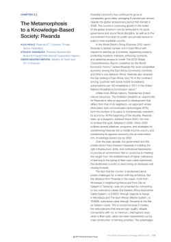 The Metamorphosis to a Knowledge-Based Society: Rwanda