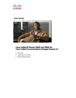 Cisco Unified IP Phones 7942G and 7962G for Cisco Unified
