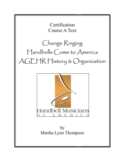 Change Ringing Handbells Come to America AGEHR History