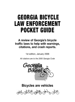 georgia bicycle law enforcement pocket guide