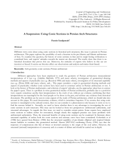 A Suspension: Using Conic Sections in Persian Arch Structures