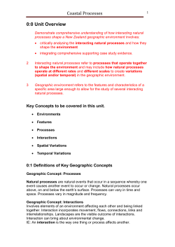 Coastal Processes - Mr Raynes Geography