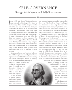 George Washington and Self-Governance