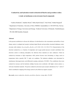 Conductivity and hydration trends in disordered fluorite