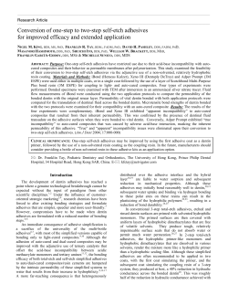 Conversion of one-step to two-step self-etch adhesives