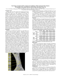 Fast Fourier Transform (FFT) Analysis of Lamellations within