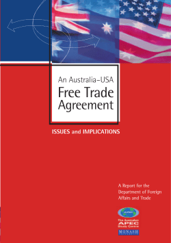 An Australia&ndash;USA Free Trade Agreement