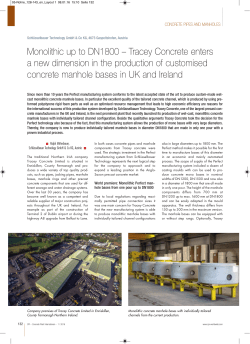 Monolithic up to DN1800 &ndash; Tracey Concrete enters