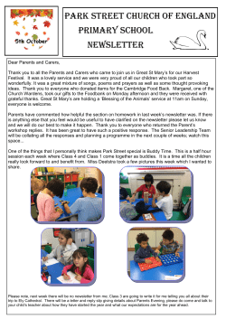 5th October - Park Street C of E Primary School
