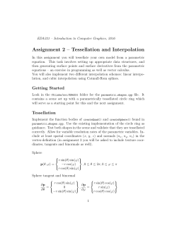 Assignment 2 &ndash; Tessellation and Interpolation