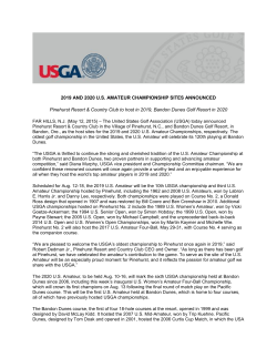 2019 AND 2020 US AMATEUR CHAMPIONSHIP SITES