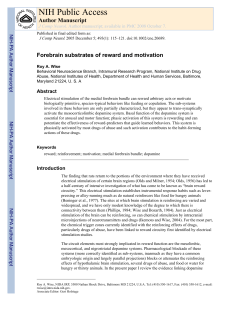 Forebrain substrates of reward and motivation