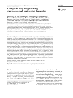 Changes in body weight during pharmacological treatment of