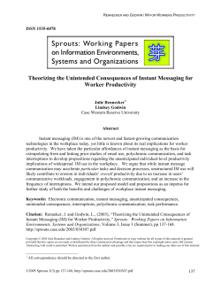 Theorizing the Unintended Consequences of Instant Messaging for