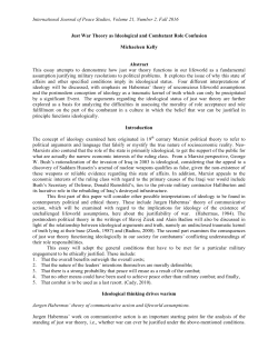 Just War Theory as Ideological