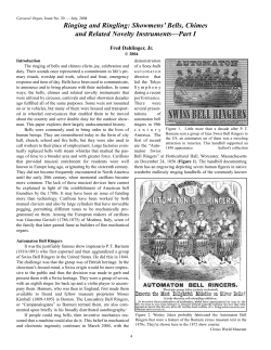 Ringing and Ringling - Carousel Organ Association of America