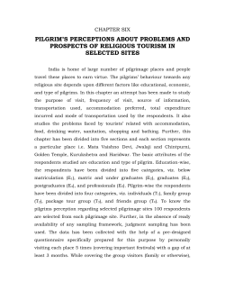 PILGRIM`S PERCEPTIONS ABOUT PROBLEMS AND PROSPECTS