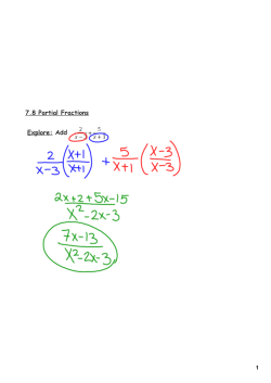 7.8 Partial Fractions Explore: Add
