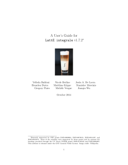 A User`s Guide for LattE integrale v1.7.2