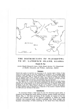 the distribution of waterfowl to st. lawrence island, alaska