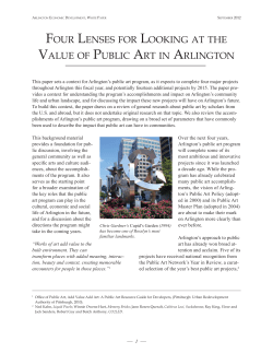 Four Lenses for Looking at the Value of Public Art