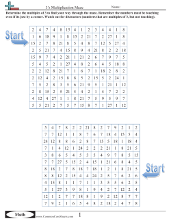 3`s Multiplication Maze