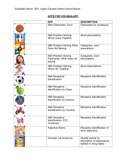 Elizabeth Glover, SLP, Upper Canada District School Board APPS