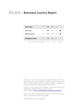 BTI 2010 | Botswana Country Report